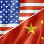 USA and China flag