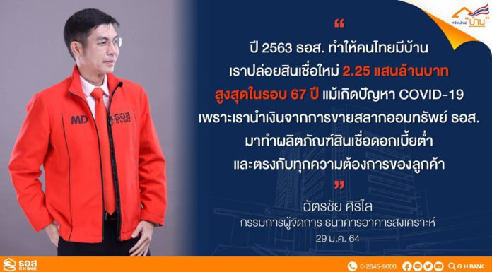 ปี 64 ธอส.ลุยเดินหน้า “Be Simple, Make it Simple” ทำให้คนไทยเข้าถึงการมีบ้านได้ง่ายๆ