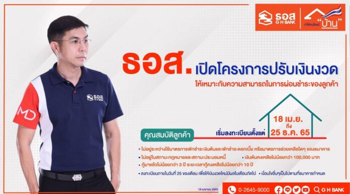 ธอส. เปิดให้ลูกค้าปรับเงินงวด ให้เหมาะกับรายได้นานถึง 3 ปีเต็ม!!