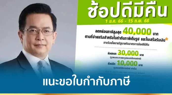 กรมสรรพากร แนะขอใบกำกับภาษี “ช้อปดีมีคืน”