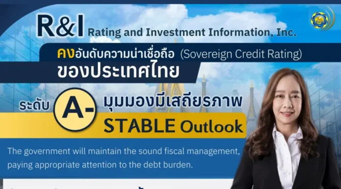R&I คงอันดับเชื่อถือของไทย