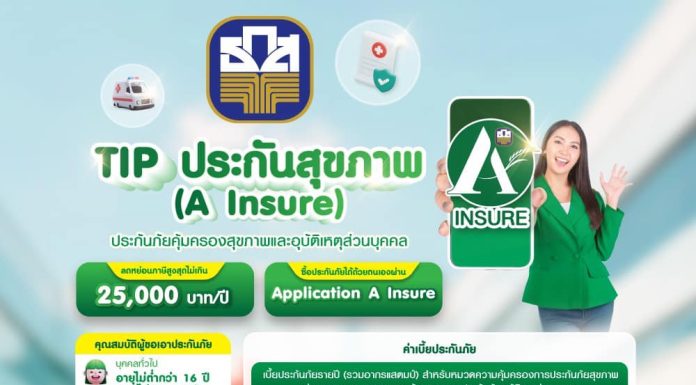 ธ.ก.ส. เปิดตัวประกันสุขภาพและอุบัติเหตุส่วนบุคคล คุ้มครองสูงสุด 300,000 บาท