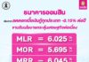 ออมสินลดดอกเบี้ยเงินกู้ทุกประเภท MLR/MOR/MRR แตะระดับต่ำสุดทั้งระบบ พร้อมตรึงดอกเบี้ยเงินฝาก