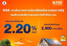 ธอส. ขานรับมาตรการประหยัดพลังงานของภาครัฐ พร้อมจัดแพ็กเกจสินเชื่อบ้านประหยัดพลังงาน อัตราดอกเบี้ยเริ่มต้น 2.20% ต่อปี