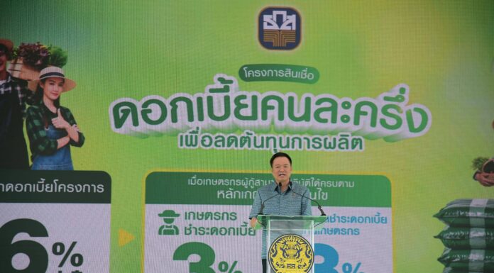 นายกฯ คิกออฟ “สินเชื่อดอกเบี้ยคนละครึ่ง เพื่อลดต้นทุนการผลิต”