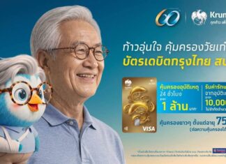 กรุงไทย เปิดตัว “บัตรเดบิตกรุงไทย สบายใจ” คุ้มครองอุบัติเหตุในชีวิตประจำวัน ตอบโจทย์สังคมสูงวัย