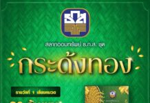 ธ.ก.ส. เปิดตัวสลากออมทรัพย์ ธ.ก.ส. ชุดกระด้งทอง ฝาก 500 ลุ้น 20 ล้าน พร้อมรางวัลพิเศษมูลค่ารวม 10 ล้าน
