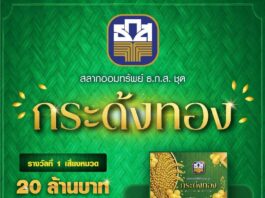ธ.ก.ส. เปิดตัวสลากออมทรัพย์ ธ.ก.ส. ชุดกระด้งทอง ฝาก 500 ลุ้น 20 ล้าน พร้อมรางวัลพิเศษมูลค่ารวม 10 ล้าน