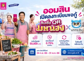 ออมสินเปิดให้กู้ “สินเชื่อ QR มหาเฮง X นกกระซิบ” ค้าขาย พ่อค้าแม่ค้า รับสิทธิ์กู้สูงสุด 50,000 บาท
